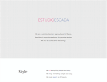 Tablet Screenshot of estudioescada.com